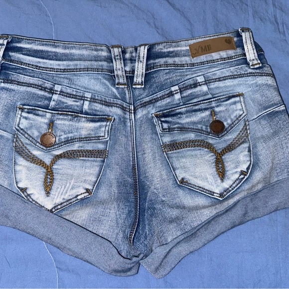 Women's Denim Shorts Blue - Picture 3 of 7